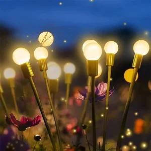 Modern IP65 Waterproof Stainless Steel Solar-Powered Outdoor Garden Light 8/10/12 Heads LED 360 Beam Angle Wind-Swaying Design