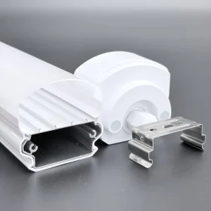 Modern IP65 Waterproof Tri-proof LED Light Housing PC Diffuser for Indoor/Outdoor Linear Tube Lamp Kit
