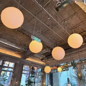 Modern Indoor/Outdoor LED Globe Pendant Chandelier for Living Room, Garden, or Restaurant