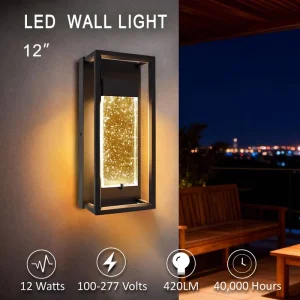 Modern Ip65 12 Inch Outside Wall Bracket Light Outdoor Waterproof Light 5CCT Outdoor Wall Lamp