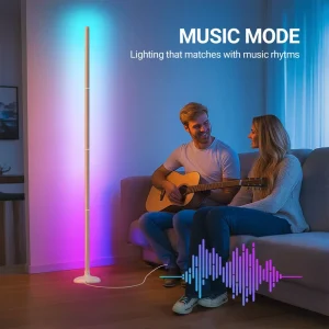 Modern LED Floor Lamp WiFi for App Control RGBIC Splicing Decorative Night Light for Bedroom Living Room Led Tubes