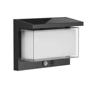 Modern LED Garden Wall Lamp Solar Powered Outdoor Lawn Lamp with Motion Sensor Landscape Decorative Lights