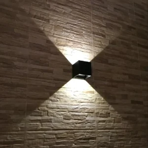 Modern LED Outdoor Waterproof Aluminum Square/Cylinder Wall Lamp 6W Minimalist Design Double-Head Villa Exteriors Courtyards