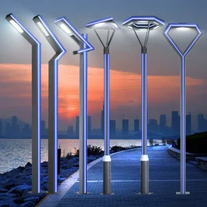 Modern LED Post Light 100W 200W IP65 Waterproof Aluminum Garden Lamp Outdoor Pathway Yard Lighting