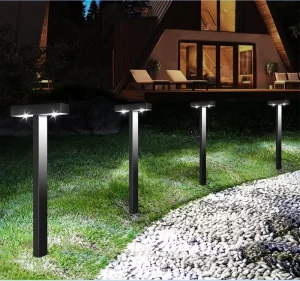 Modern LED Solar Outdoor Garden Lights IP65 Waterproof Rechargeable Landscape Lamps for Courtyard Villa