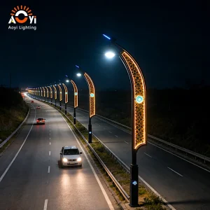 Modern LED Street Light PVC Artistic Shape Decorative Road Lighting for City Boulevard Highway Landscape Christmas Decoration