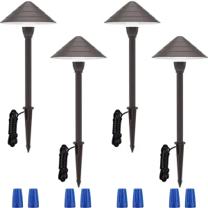 Modern Landscape LED Path Light Mushroom Shade Low Voltage AC DC 12V Landscape Lights ETL Listed
