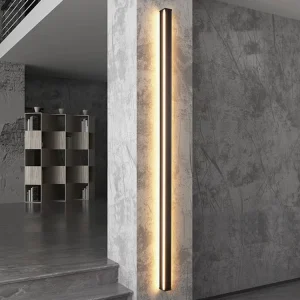 Modern Long Strip LED Porch Villa Iron Aluminum IP65 Waterproof Black White Outdoor Wall Lamp