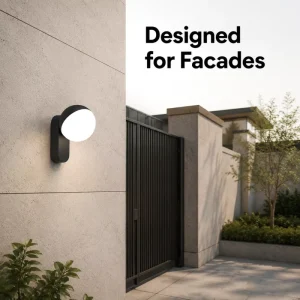 Modern Matte Black Outdoor Wall Lamp 12w 3000K Ball Joint Wall Light for Front Door Porch Terrace Houses