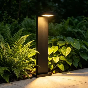 Modern Minimalist 7-Shaped Aluminum Design Outdoor Waterproof Lawn Light Custom Die-cast Acrylic Construction for Lighting