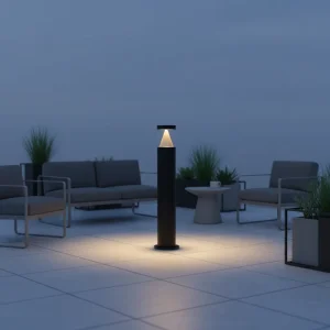 Modern Minimalist IP65 Bollard Decor 10W AC Powered LED Landscape Pathway Lamp Warm White Dimmable Garden Outdoor Lawn Light