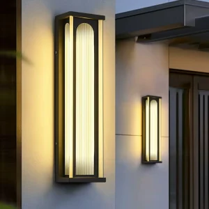 Modern Minimalist LED Wall Lamp Long Strip Shape Waterproof Outdoor Design for Hotels Villas Gardens Courtyards