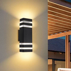 Modern Minimalist Outdoor LED Wall Lamps for Bedroom Balcony Terrace ABS Material 3000K 6500K Color Temp