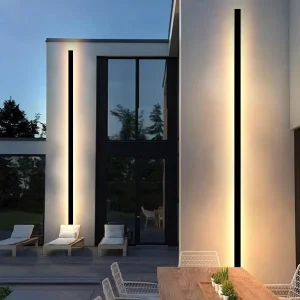 Modern Minimalist Outdoor Waterproof Long Strip Wall Washer Light LED Linear Wall Lamp for Courtyard Outdoor Lighting Fixture