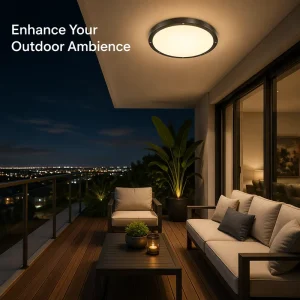 Modern Outdoor Ceiling Light with Die-Cast Aluminum Housing