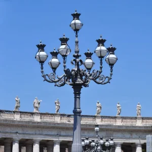 Modern Outdoor Decorative Luxury Antique Classic Lighting Lamp Poles Vintage Cast Iron Street Lamp Post