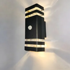 Modern Outdoor E27 LED Wall Lamp Long Strip Mounted on Aluminum for Exterior for Garden Corridors Living Rooms Solar Powered