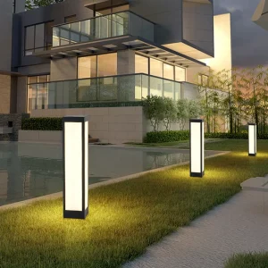 Modern Outdoor Garden LED Solar Lawn Lights Waterproof Villa Floor Decoration with Elegant Outdoor Landscape Design