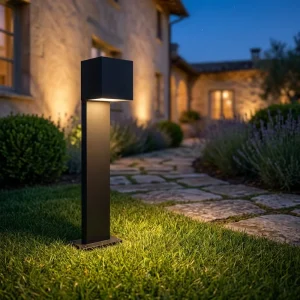Modern Outdoor Garden Solar LED Path Light with IP65 Rating Aluminum Construction Dimmable for Landscape Use