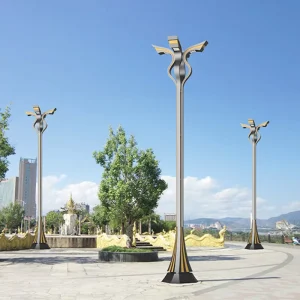 Modern Outdoor Ip66 Waterproof LED Light Top LED Lamp Post Design Garden Street Light Aluminum Pole