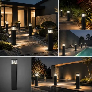 Modern Outdoor LED Lawn Light Waterproof IP65 Landscape Pathway Light Villa Garden Decorative Bollard Light