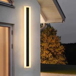 Modern Outdoor LED Wall Lamp 30cm Waterproof IP65 Strip Linear Wall Lights Warm White for Hotel Garden Villa Decorative