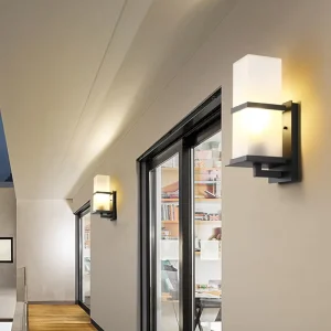 Modern Outdoor LED Wall Lamp Glass Diffuser Waterproof Aluminum 3500K Warm White 2-Year Warranty for Villa Balcony Garden Aisle