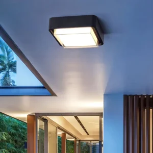 Modern Outdoor LED Wall Lamp Waterproof Aluminum Square Door Light
