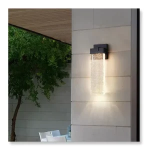 Modern Outdoor LED Wall Lamp with Crystal Decoration for Garden, Street, Patio, Hallway