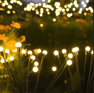 Modern Outdoor Solar Garden Lights Swaying Firefly Lights Waterproof Landscape Lighting for Yard Pathway Decor