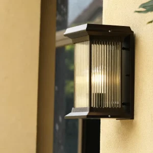 Modern Outdoor Solar Waterproof LED Wall Light 85-265V Aluminum Garden Sconce 2700K Soft Warm White Exterior Wall Lamp