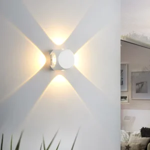 Modern Outdoor Wall Lamps Living Room Bedroom 4W White Wall Up Down Light Fixtures Decoration Waterproof Wall Lamp