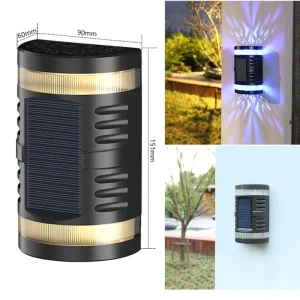 Modern Outdoor Wall Lamps Waterproof Aisle Corridor Porch Patio Decorative Lighting LED Wall Mounted Solar Garden Lights