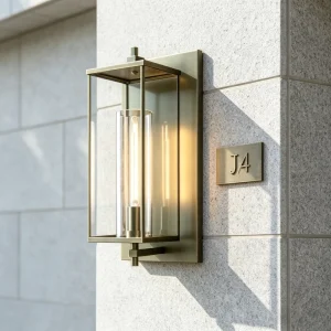 Modern Outdoor Wall Sconce Frame Clear Glass Lens Waterproof for Garden Porch Balcony Yard Exterior Wall Light