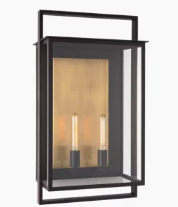 Modern Outdoor Wall Sconce Villa Waterproof Black Garden Exterior LED Wall Lamp