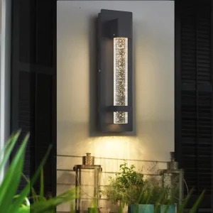 Modern Outdoor Waterproof Glass Wall Lamp for Balcony, Corridor, Courtyard, and Garden