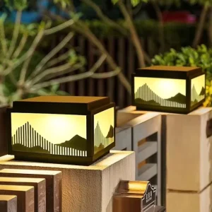 Modern Outdoor Waterproof IP65 LED Pillar Light, Aluminum Body, E27 Base, for Garden Gates and Villa Courtyards