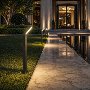 Modern RGB Solar Powered Garden Lights Waterproof LED Outdoor Landscape Lighting for Residential Courtyard Villa Patio