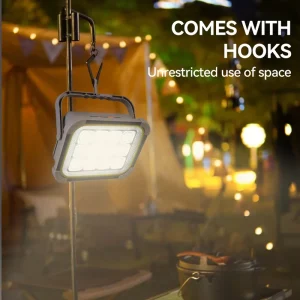 Modern Rechargeable LED Solar Flood Lights Foldable Emergency Fishing Lanterns Waterproof Camping LED Light Solar Light Outdoor