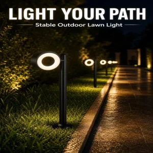 Modern Ring Shape LED Path Light 24W Waterproof Aluminum Ground Mounted Lawn Lamp for Resort Pedestrian Road Garden Landscape