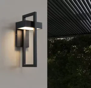 Modern Simple Outdoor LED Night Light Square Waterproof Stainless Base Corridor Courtyard Garden Exterior Wall Entrance Light