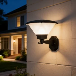 Modern Simple Style LED Wall Lamp for Garden Outdoor Use Warm White Light 3000K Aluminum Base