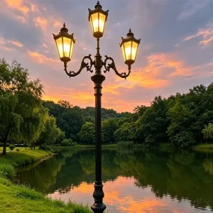 Modern Solar & AC Powered LED Aluminum IP65 Garden Lights Outdoor for Decoration