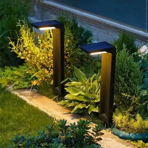 Modern Solar LED Bollard Light with IP65 Waterproof Design for Villa Garden Park and Landscape Lighting Projects