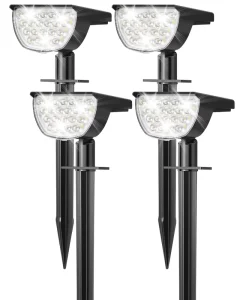 Modern Solar LED Garden Light IP65 ABS Durable Outdoor Landscape Water Resistant High Brightness 6000K Daylight 50000h Lifespan
