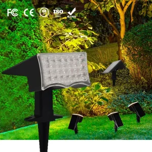 Modern Solar LED Garden Spotlight Path Lights Weatherproof ABS IP65 Waterproof Lawn Path Lighting Sensor