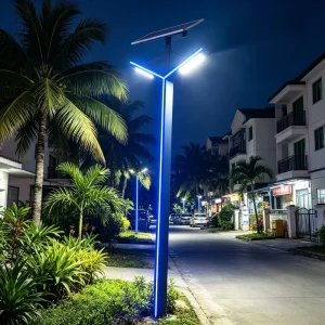Modern Solar LED Landscape Light Pole IP65 Waterproof Aluminum Outdoor Lamp for Park Community Landscape Projects