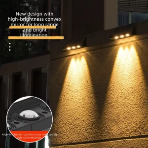 Modern Solar Lights Waterproof Outdoor Wall-Mounted Garden Fence Decorations Courtyard Lighting IP54 Rated LED