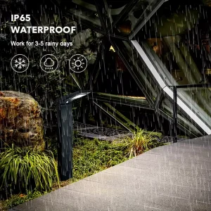 Modern Solar Powered IP65 Waterproof Outdoor Pathway Landscape Lawn Bollard Spot Garden Lights LED