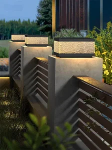Modern Solar Powered LED Pillar Light Warm Glow ABS Tempered Glass Housing IP55 Waterproof for Garden Walls and Gates